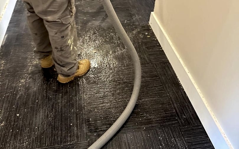 Water Damage Restoration: restoration work in progress